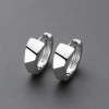 Boucles d'oreilles argent créoles carrés