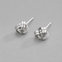 Boucles d'oreilles homme clou argent noeud celtique marin