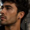 Boucles d'oreilles homme clou argent noeud celtique marin