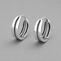 Pendientes de aro de plata para hombre y mujer.