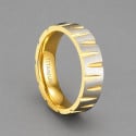 Bague Titane Alliance 6mm Brossée Rainurée Personnalisable