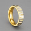 Blanc Bague Titane Alliance 6mm Brossée Rainurée Personnalisable