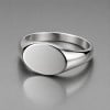Bague chevalière femme personnalisable en acier inoxydable 316L plaqué or