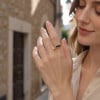 Bague chevalière en acier inoxydable 316L plaqué or avec résine noire