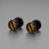 Boucles d'oreilles noir homme clous turquoise - paire