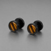 Boucles d'oreilles noir homme clous turquoise - paire