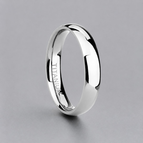 Bague alliance personnalisable titane dome polie