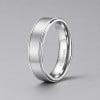 6mm Bague de mariage titane brosse personnalisee