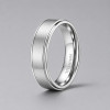 4mm Bague de mariage titane brosse personnalisee