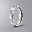 4mm Bague de mariage titane brosse personnalisee