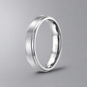 4mm Bague de mariage titane brosse personnalisee