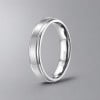 4mm Bague de mariage titane brosse personnalisee