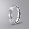 4mm Bague de mariage titane brosse personnalisee