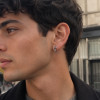 Boucles d'oreille argent tresse pentacle homme femme creoles punk star