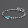 Bracelet chaîne en acier 316L avec turquoise naturelle