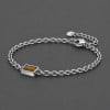 Bracelet chaîne en acier 316L avec turquoise naturelle
