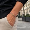 Bracelet chaîne en acier 316L avec turquoise naturelle