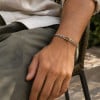 Bracelet chaîne en acier 316L avec turquoise naturelle