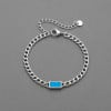 Bracelet chaîne en acier 316L avec turquoise naturelle
