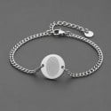 Bracelet personnalise femme acier chaine plaque or personnalisable
