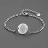 Bracelet personnalise femme acier chaine plaque or personnalisable