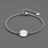 Bracelet personnalise femme acier chaine plaque or personnalisable