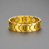 Bracelet homme acier plaque or magnetique aimante