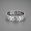 Bracelet homme acier plaque or magnetique aimante