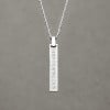 Pendentif personnalise homme collier Acier barre chiffre romain noir personnaliser