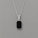 Collar colgante personalizado hombre mujer pareja resina acero negro personalizar