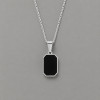 Pendentif personnalise collier homme femme couple resine noir acier personnaliser