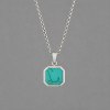 Pendentif personnalise homme femme acier turquoise gravure personnaliser