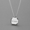 Pendentif personnalise homme femme acier turquoise gravure personnaliser
