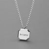 Pendentif personnalise homme femme acier turquoise gravure personnaliser