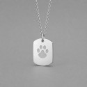 Pendentif personnalise homme collier Acier empreinte chat ecrin secret a graver personnaliser