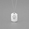 M Pendentif personnalise homme collier Acier empreinte chat ecrin secret a graver personnaliser