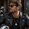 Pendentif personnalise homme collier Acier empreinte chat ecrin secret a graver personnaliser