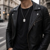 Pendentif personnalise homme collier Acier empreinte chat ecrin secret a graver personnaliser