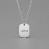 M Pendentif personnalise homme collier Acier empreinte chat ecrin secret a graver personnaliser