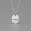 M Pendentif personnalise homme collier Acier empreinte chat ecrin secret a graver personnaliser