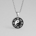 Colgante de acero personalizado de armonía tai chi yin yang para hombre