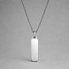 Customizable Stainless Steel Bar Pendant with Tiger's Eye
