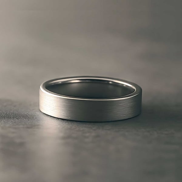 Bague mariage personnalisee alliance tungstene brossee or rose