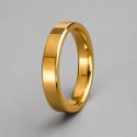 4mm Bague mariage tungstene plaque or alliance personnalisee