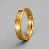 4mm Bague mariage tungstene plaque or alliance personnalisee