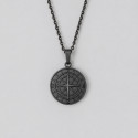 Ciondolo personalizzato per uomo Collana con croce stella polare in lamiera d'acciaio incisa personalizzata