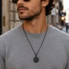 Pendentif personnalise homme Acier plaque collier croix etoile polaire graver personnaliser
