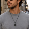 Pendentif personnalise homme Acier plaque collier croix etoile polaire graver personnaliser