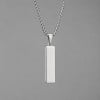 Pendentif barre en acier 316L avec turquoise personnalisable