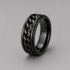 M Bague homme acier chaine tournant anti stress personnalisable